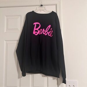 Barbie Black Sweatshirt with Pink Logo